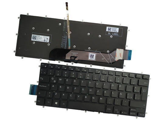 Laptop Replacement Keyboard Compatible for Dell Inspiron 14 7460 7466 7472 7467 Latitude 13 2 in 1 3379 3490 0WDFMG PK131Q14B22 Latin Layout Backlit