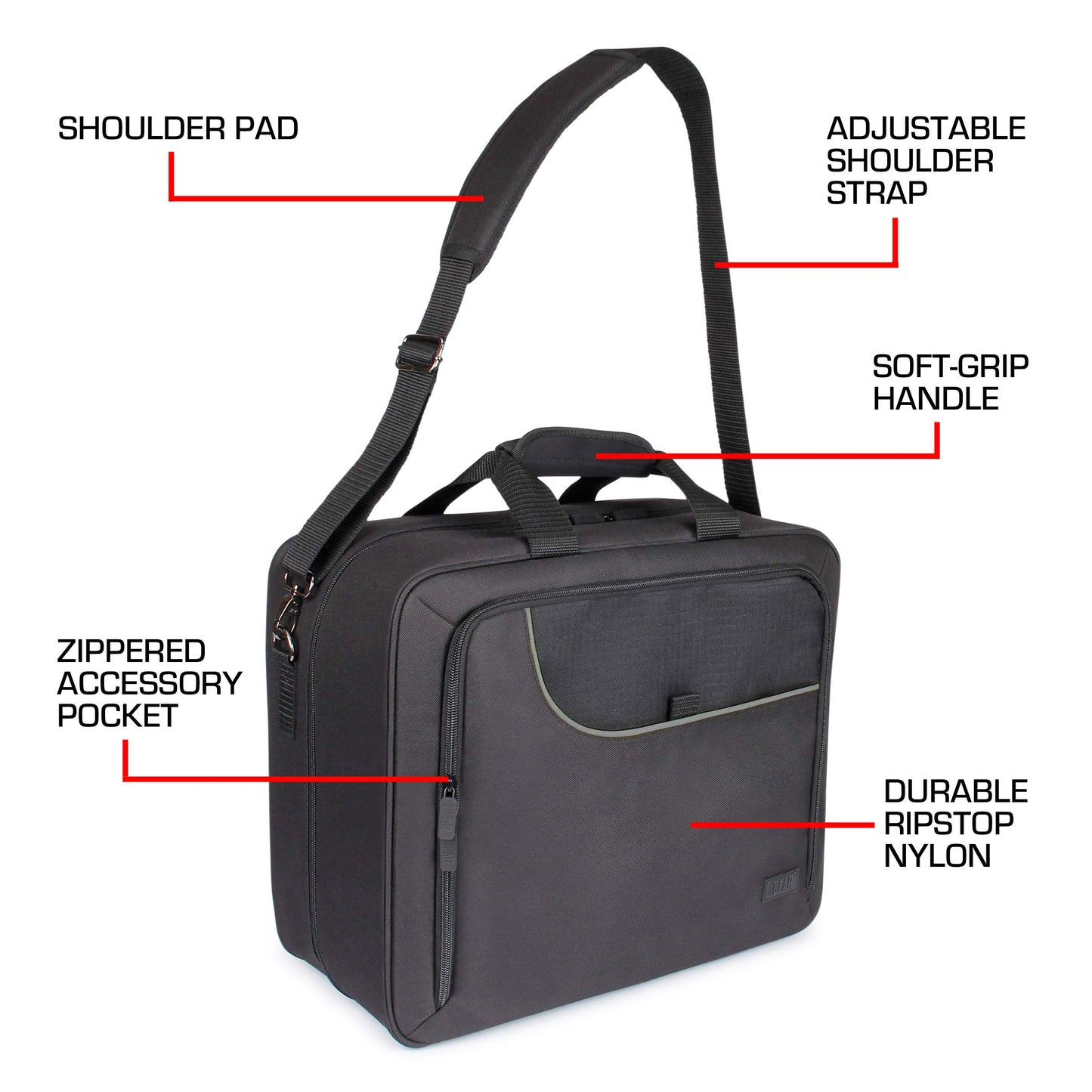 USA GEAR Projector Case - Portable Projector Bag Compatible with Epson Home Cinema 1060, GooDee 2020, YABER Y30, and More Movie Projectors - Scratch