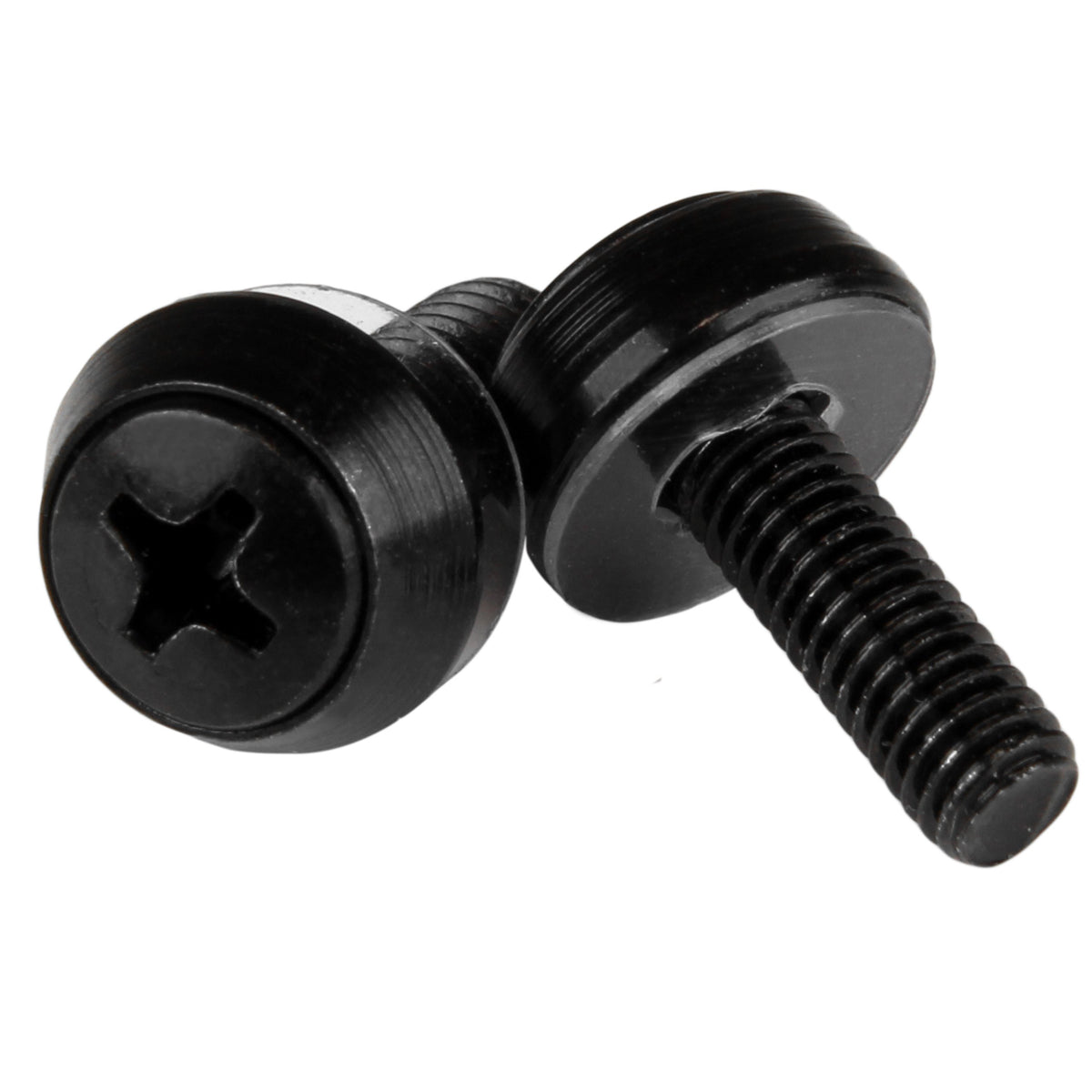 StarTech 50-Pack M5 12mm Mounting Screws, Black Steel, 19in & 10in, TAA