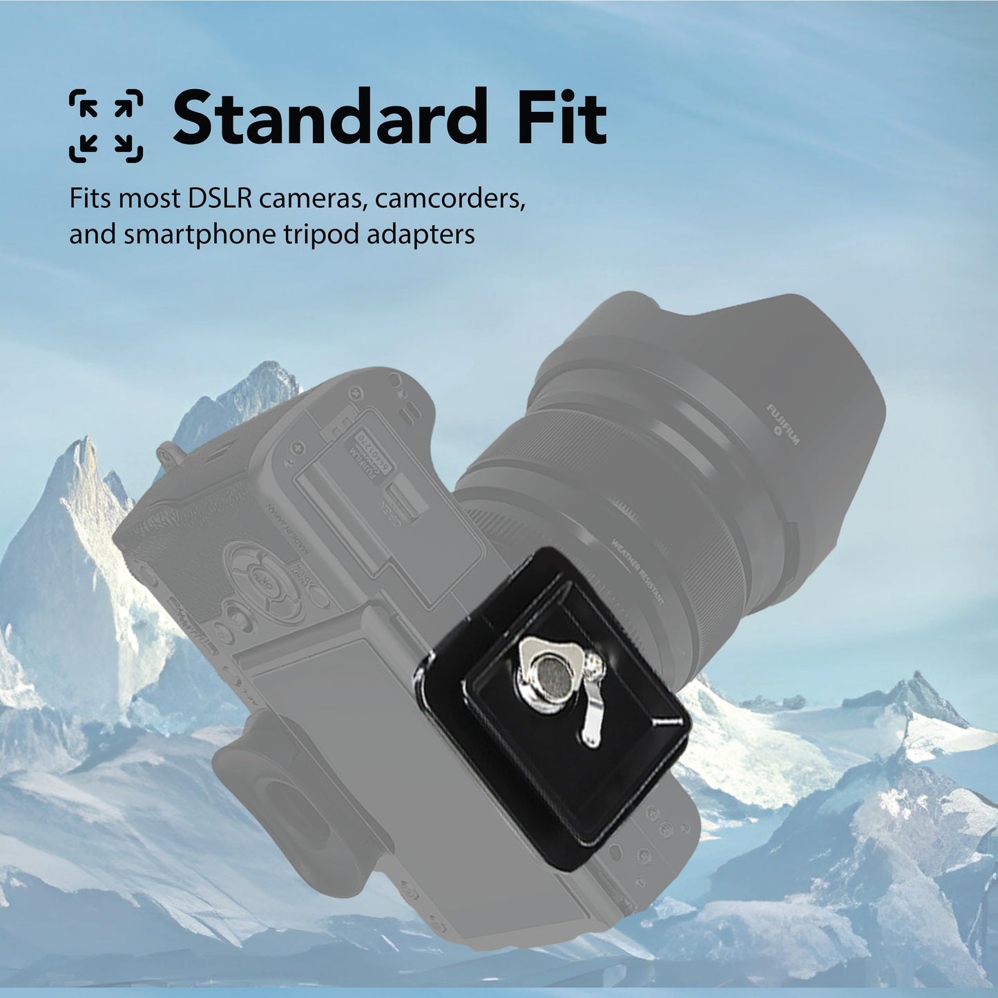 Foto&Tech 2 Pcs 42mm Tripod Quick Release Plate Head Mounting Parts Replacement for Ambco V-0554, Prmster 6100 6160 7100 FW29T, Vvtar V3000 Hakba