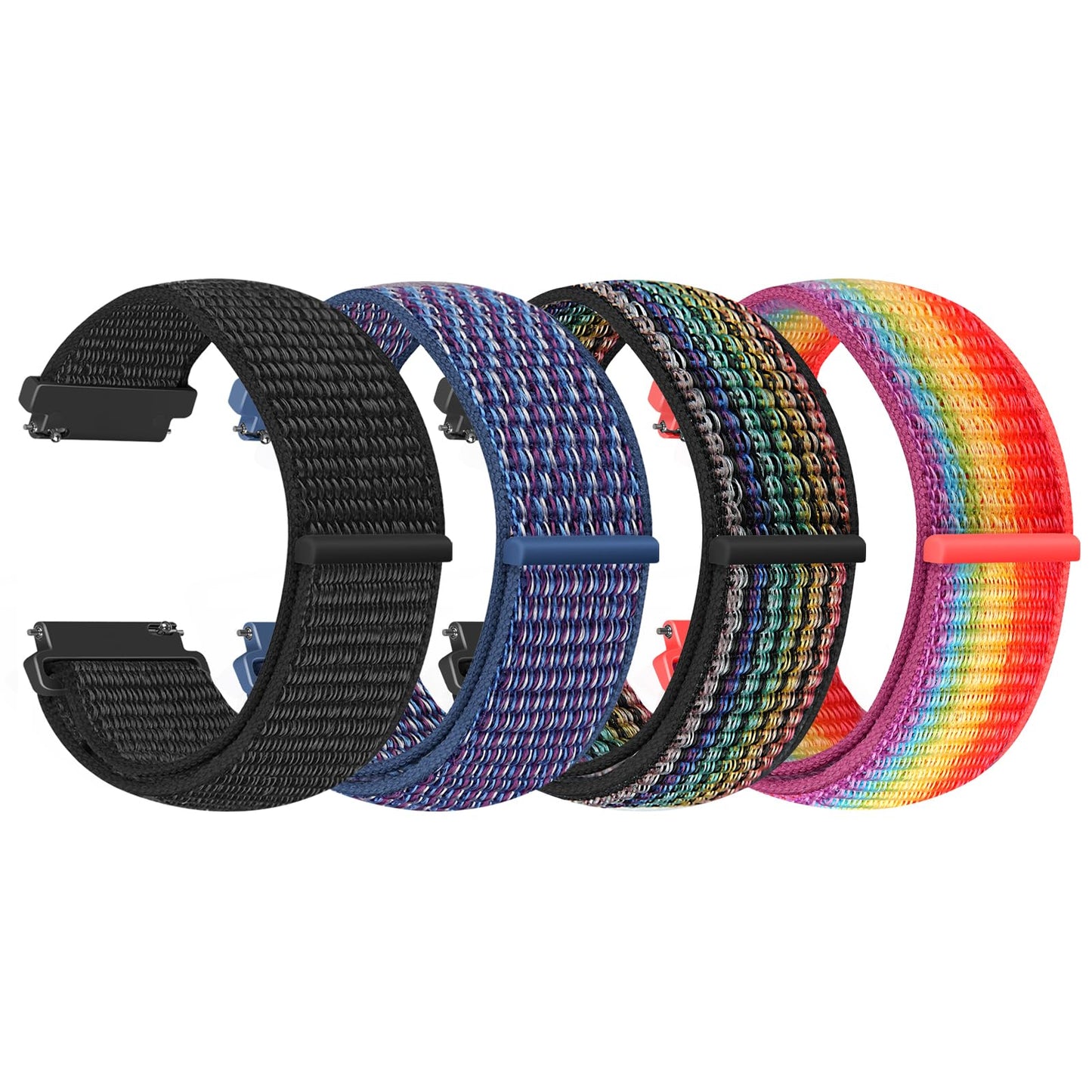 WNIPH 4 Pack Nylon Watch Bands Compatible with Garmin Venu 4 45mm/Venu 3 45mm/2/Vivoactive 4, Garmin Forerunner 255/255 Music/265/955, 22mm Sport