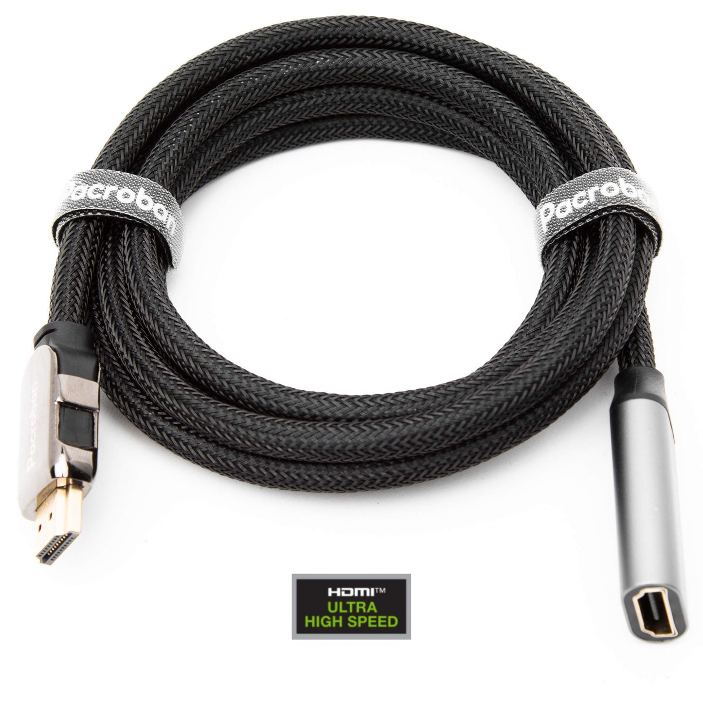 Pacroban HDMI Extension Cable 6ft - eARC & Dolby Atmos, HDMI 2.1, 8K@60Hz, 4K@120Hz, 48Gbps Ultra High Speed, | Male to Female HDMI Cable for Roku