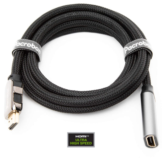 Pacroban HDMI Extension Cable 6ft - eARC & Dolby Atmos, HDMI 2.1, 8K@60Hz, 4K@120Hz, 48Gbps Ultra High Speed, | Male to Female HDMI Cable for Roku