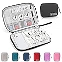 YONSEN Travel Cable Organizer Bag, Electronics Organizer Tech Pouch with Double Layers for Cords, Chargers, Phone, Earphones, USBs, SD Cards - Travel