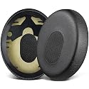 SOULWIT Earpads for Bose QuietComfort 3 (QC3) & OE1 On-Ear Headphones, Soft Protein Leather, High-Density Noise Isolation Foam - Black