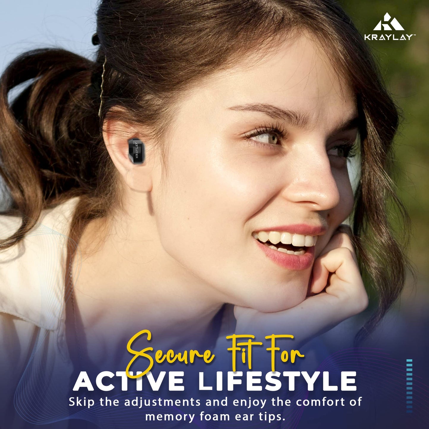 Kraylay Wireless Earbuds | Bluetooth 5.3 Earbuds with 40H Playtime | IPX7 Waterproof | Memory Foam Ear Tips | Ear Phones with Cable | Won't Fall Out…
