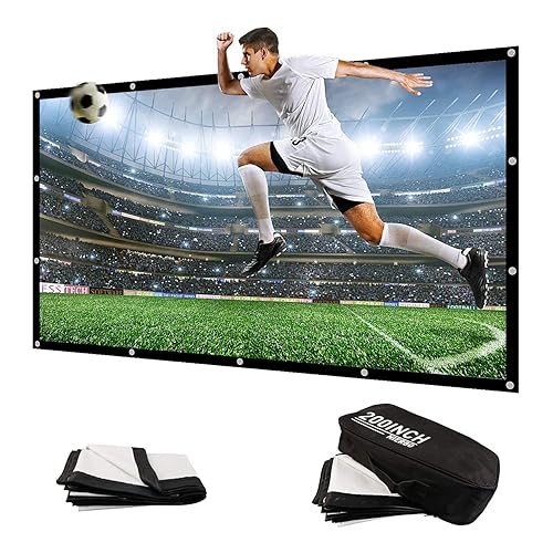 NIERBO 200 Inch Large Huge Projector Screen Big 16:9 3D Movie Screen of Thick Canvas Material Projection Screen HD for Outdoor Indoor Home Theater