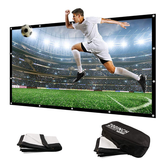 NIERBO 200 Inch Large Huge Projector Screen Big 16:9 3D Movie Screen of Thick Canvas Material Projection Screen HD for Outdoor Indoor Home Theater