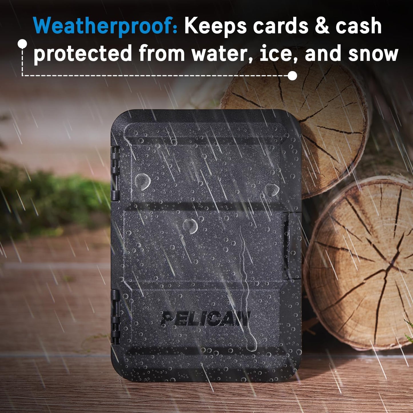 Pelican MagSafe Wallet for iPhone - Heavy Duty MIL-STD Snap-On Phone Magnetic Wallet and Phone Card Holder - Detachable and Slim Hard Case for iPhone