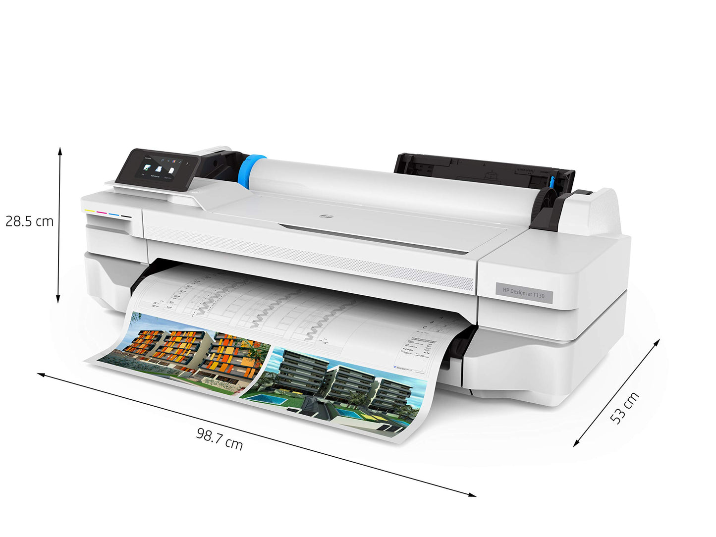 HP 24" Large-Format Printer - Color - Ink-Jet - Roll A1 (24 in x 150 Ft) - 1200 x 1200 Dpi - Up to 0.6 Min/Page (Mono)/ Up to 0.6 Min/Page (Color)
