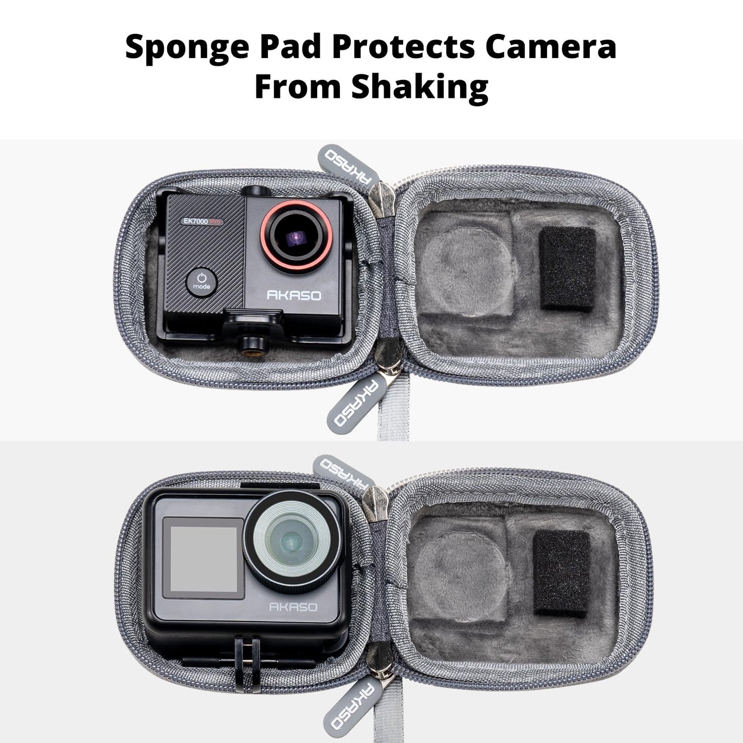 AKASO Protective mini Carrying Case for GoPro Hero 13/12/11/10/ 9/EK7000/Brave 4/Brave 7 LE/Brave 7/DJI/Apexcam Action Camera