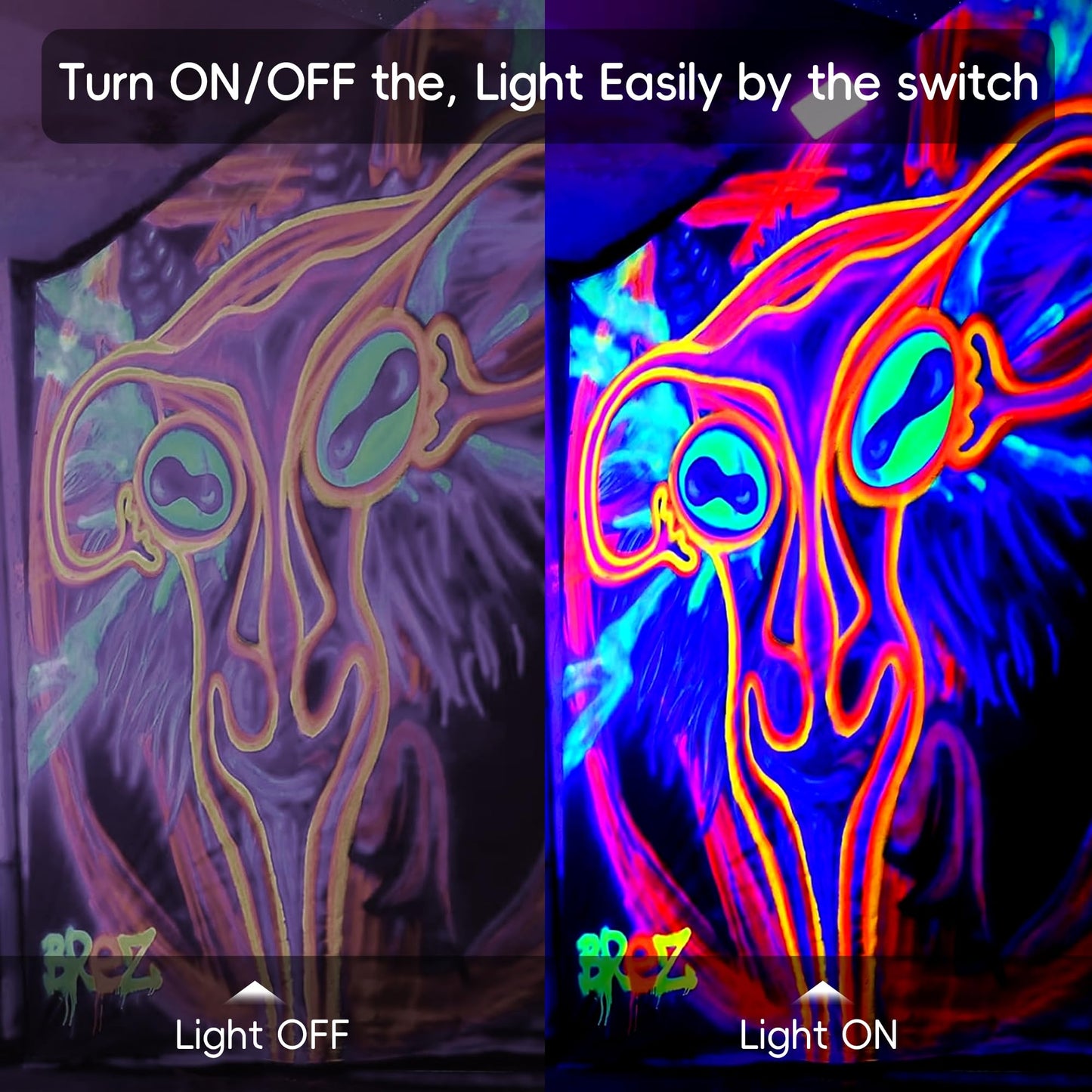 Sunkkes 2 Pack 600W LED Black Lights, Blacklight Flood Light with Plug, IP66 Waterproof, for Dance Party, Glow in The Dark, Stage Lighting, Aquarium
