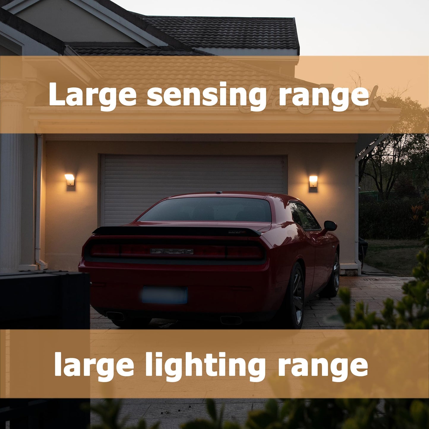 illumishin Outdoor Wall Light Motion Sensor Porch LED Exterior Lights Fixture Sconce Black Modern Aluminum Lamps Front Door Lantern for Patio Garden