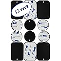 Great 1 Universal Metal Plates with 3M Adhesive for All Magnetic Car Mounts, Cell Phone, Tablet Holder, Cradle-Less, Air Vent Mount, 6 Rectangular, 6