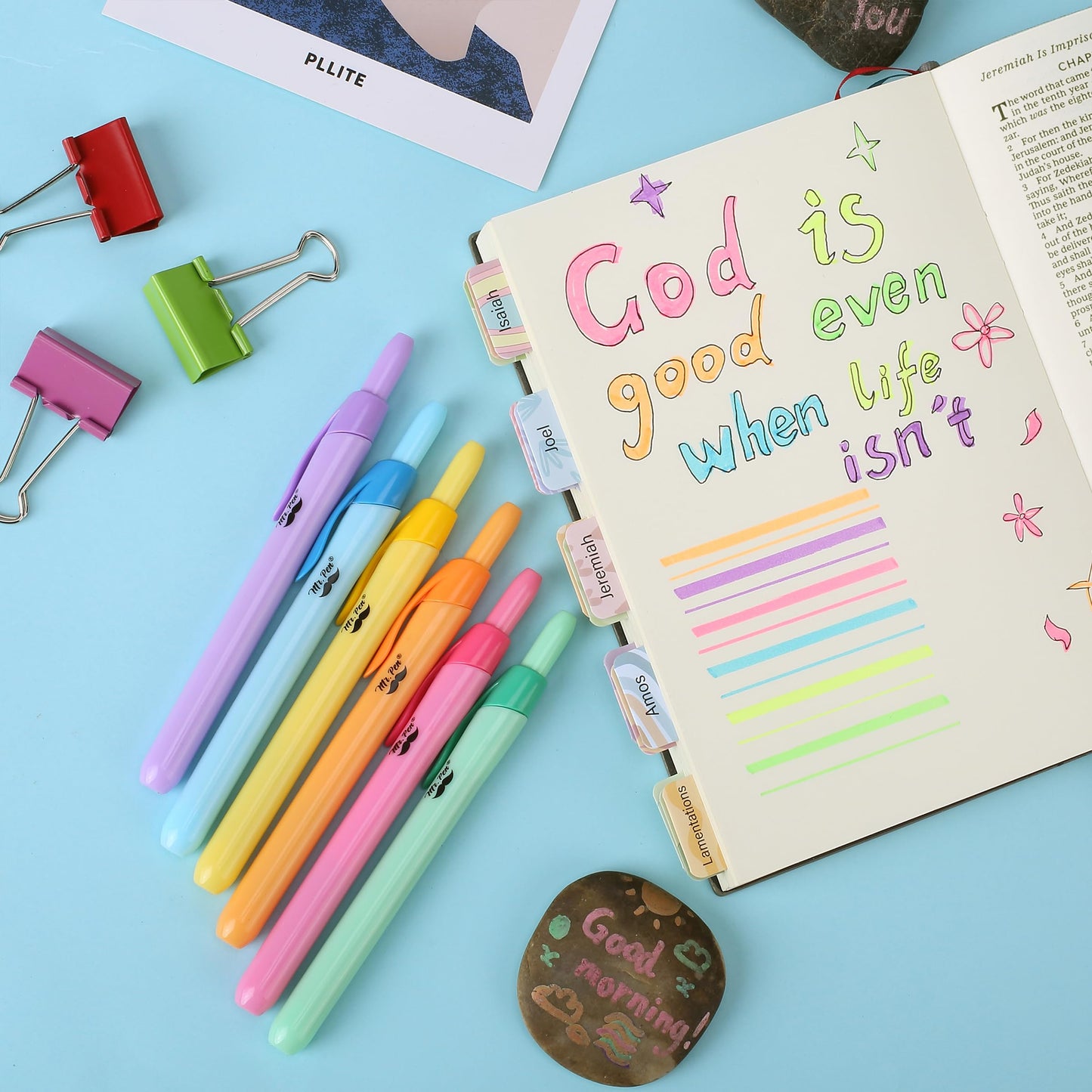 Mr. Pen- Retractable Highlighters, 6 Pack, Bright Colors