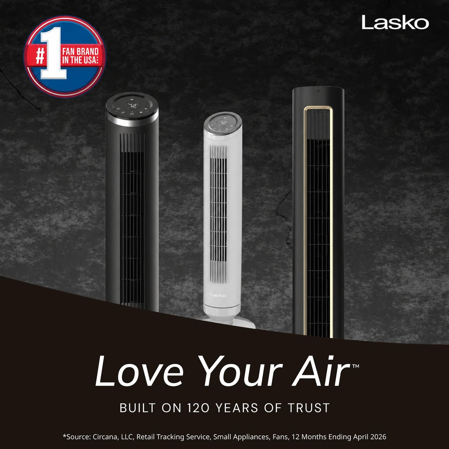 Lasko Ascend Quiet 29 dBA Tower Fan with Remote - 36" - OST115 - Gray