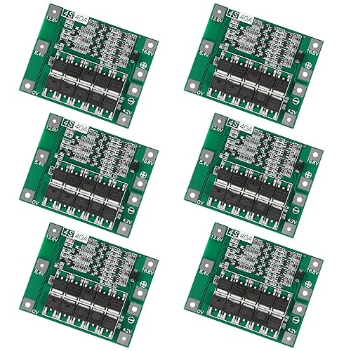 XIITIA 6pcs Enhanced 4S 40A 16.8V 18650 Lithium Battery Protection Board PCB BMS Charger Protection Circuit Balance Charging Module