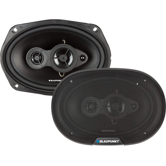 BLAUPUNKT BPS-E694 6x9 4-Way Car Speakers 140W - High-Performance, Deep Clarity Sound, Easy Install - Pair Bundle with Gravity Magnet Phone Holder