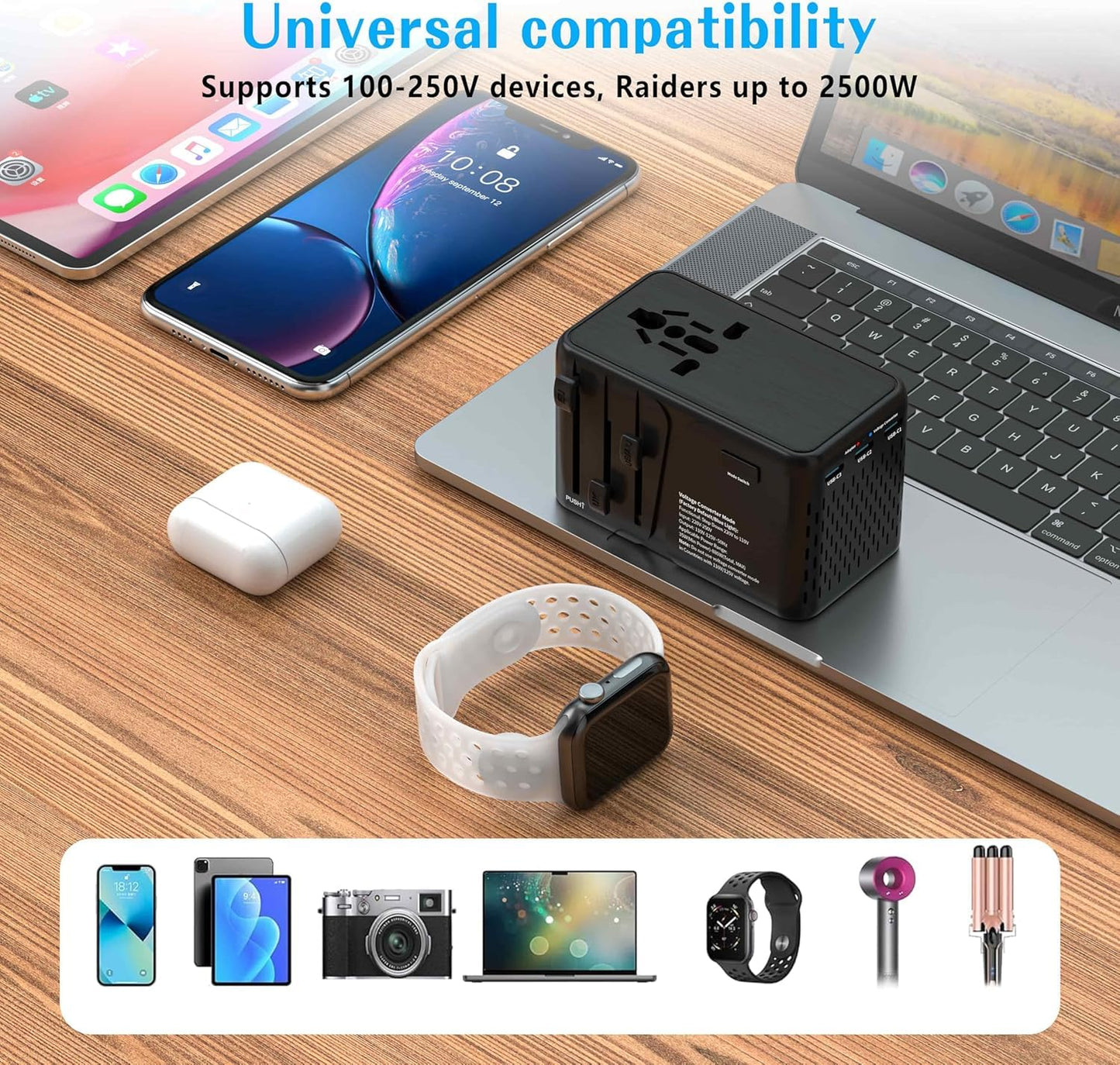Travelconverter Adapter Voltage Converter That Steps Down 220 Volts to 110 Volts for use in Over 200 Countries,Including The U.S., U.K., Europe…