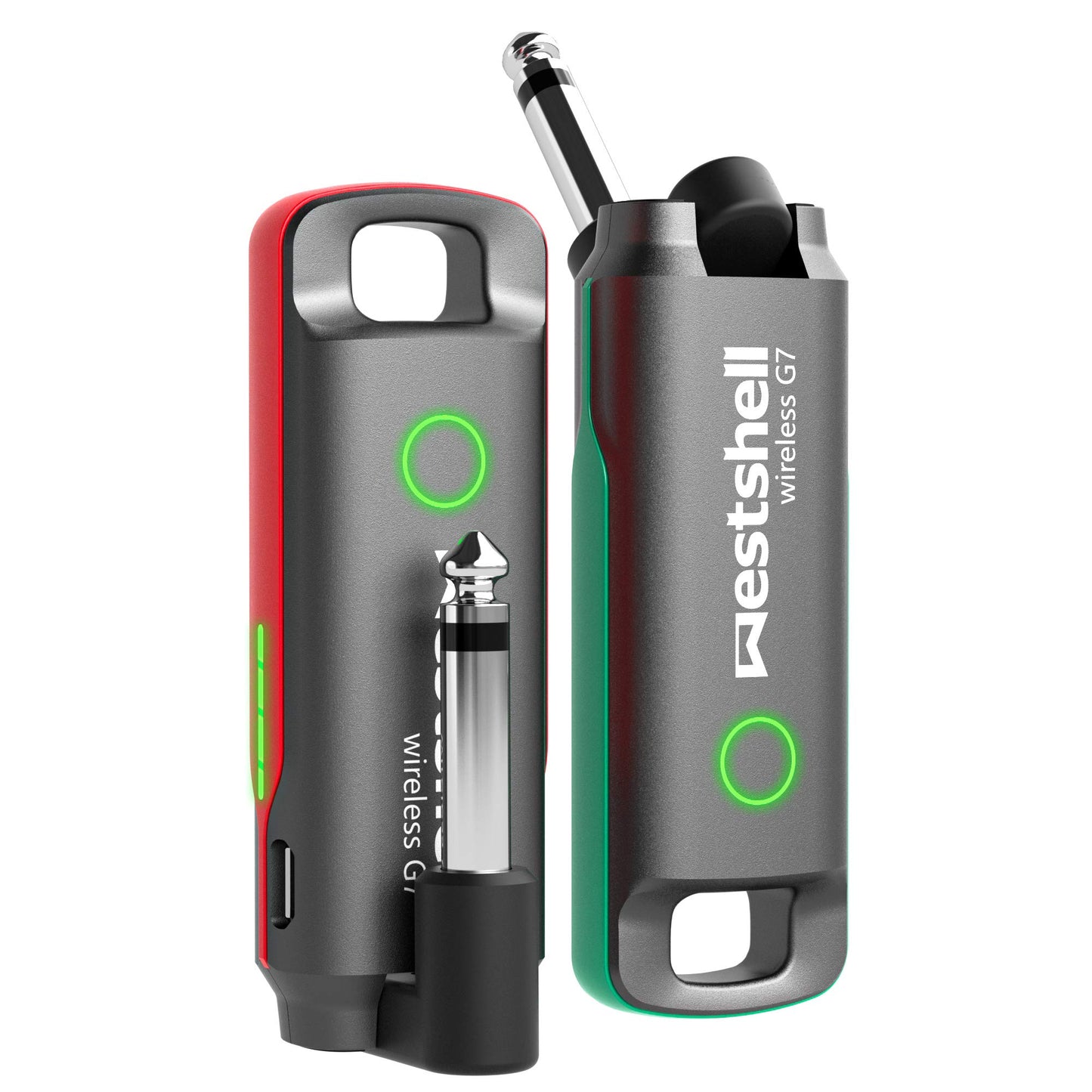 Wireless Guitar Transmitter Receiver, 1 Key to Switch Wireless Guitar System, Supports 10-channel Transmission and Perfectly Compatible with Guitar