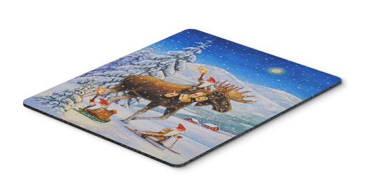 Caroline's Treasures ACG0102MP Christmas Gnome Riding Reindeer Mouse Pad, Hot Pad or Trivet for Home Office Gaming Working Computers Laptop Mouse