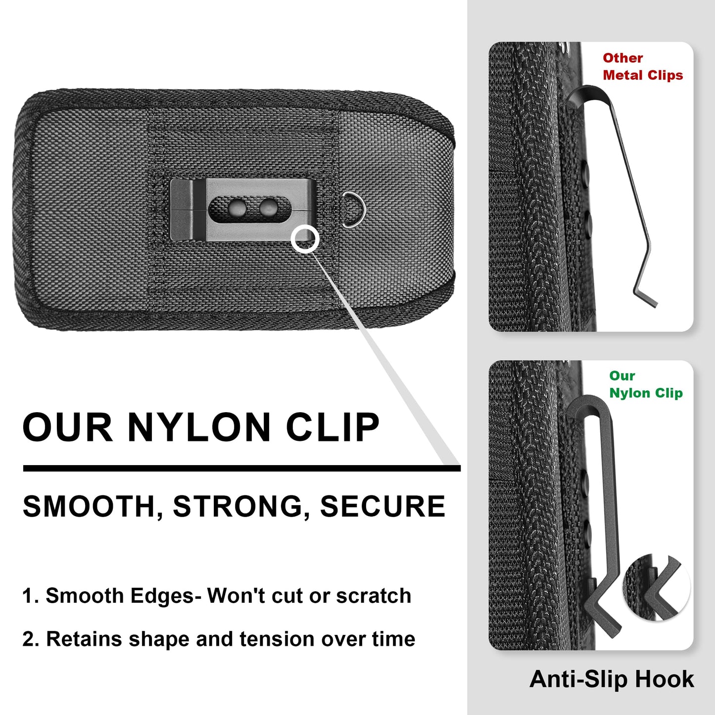 DeBin Nylon Holster for Samsung Galaxy A12, A13, A16, A17, A26, A32, A35, A36, A53, A54, A56 5G, [Magnetic Closure] Cell Phone Belt Holder Case