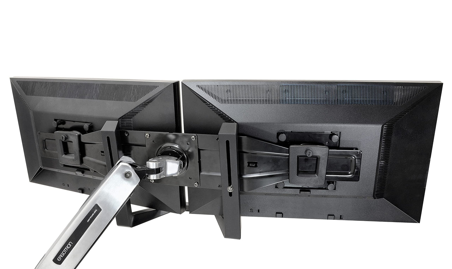 Ergotron - Dual Monitor and Handle Kit - for 2 Monitors Up to 26 Inches, 0 to 18 lbs Each - Add-on for Interactive Arm HD and VHD