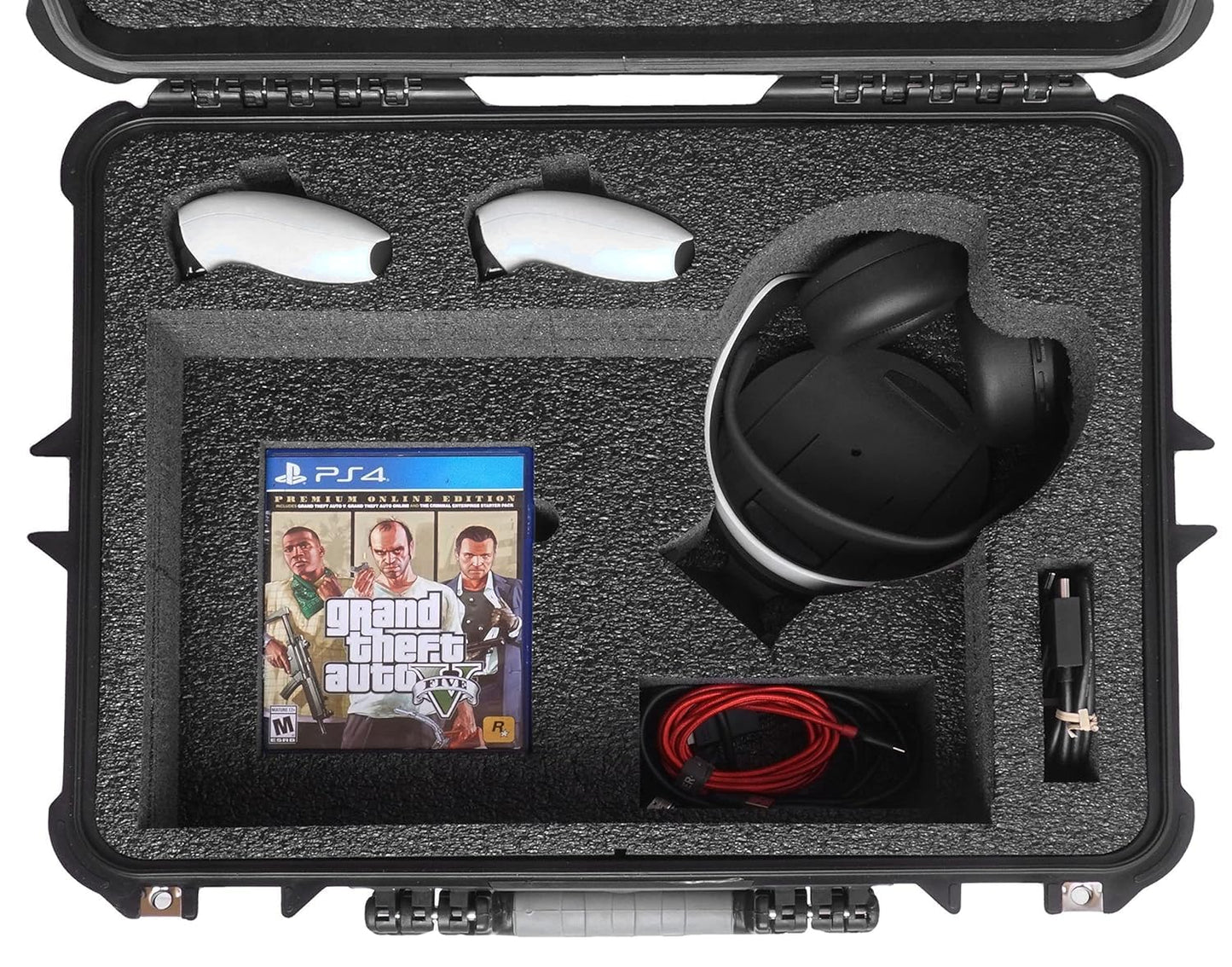 Case Club Carrying Case for PS5 (Gen 1 Disc or Digital) - Hard Shell Travel Case for Playstation 5 Console, Headset, Controllers, Games, PS5 Stand