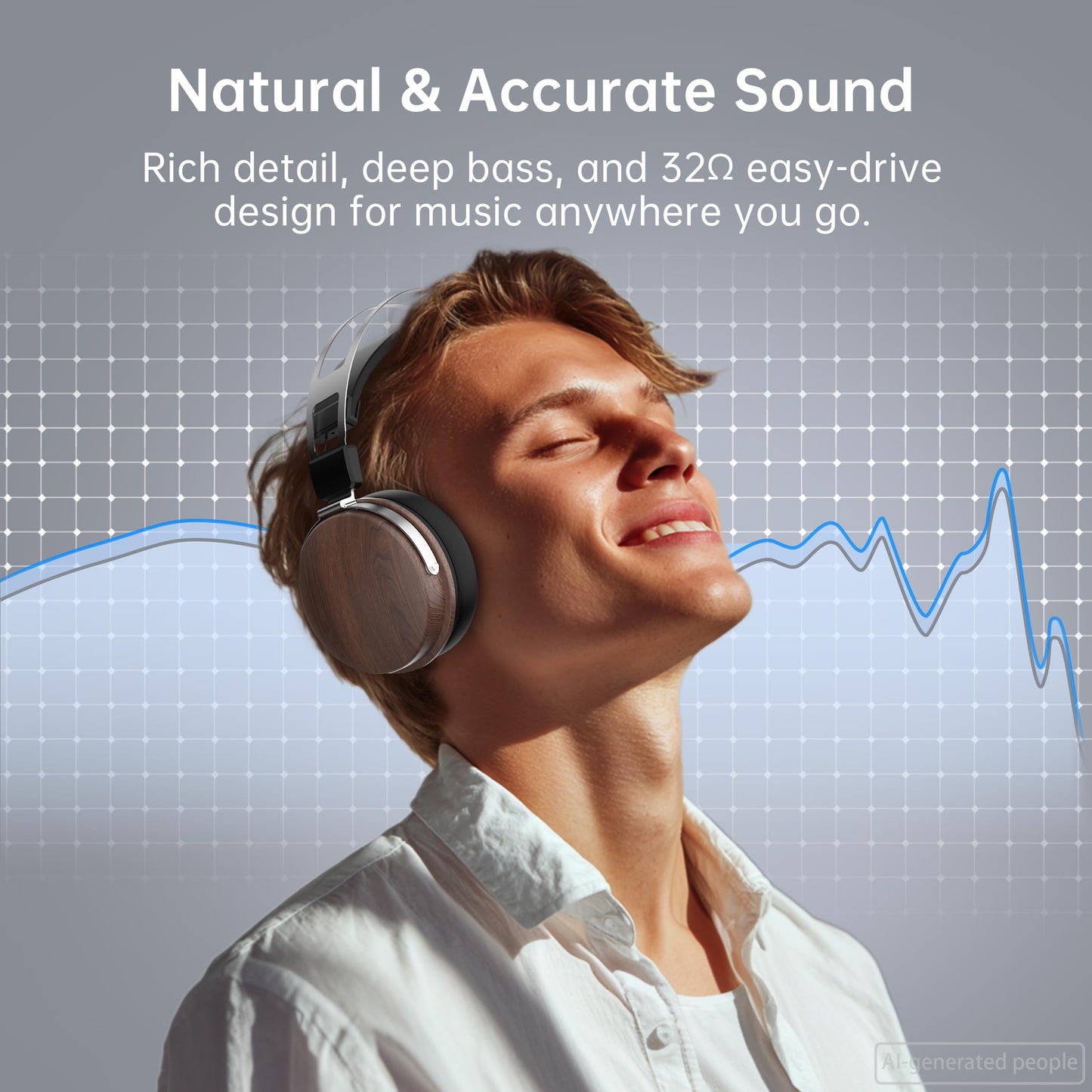 SEJJ Wired Studio Headphones with 32?, Professional Over-Ear Monitor Headset for Recording Mixing DJ Podcast Audiophile, Detachable Cables