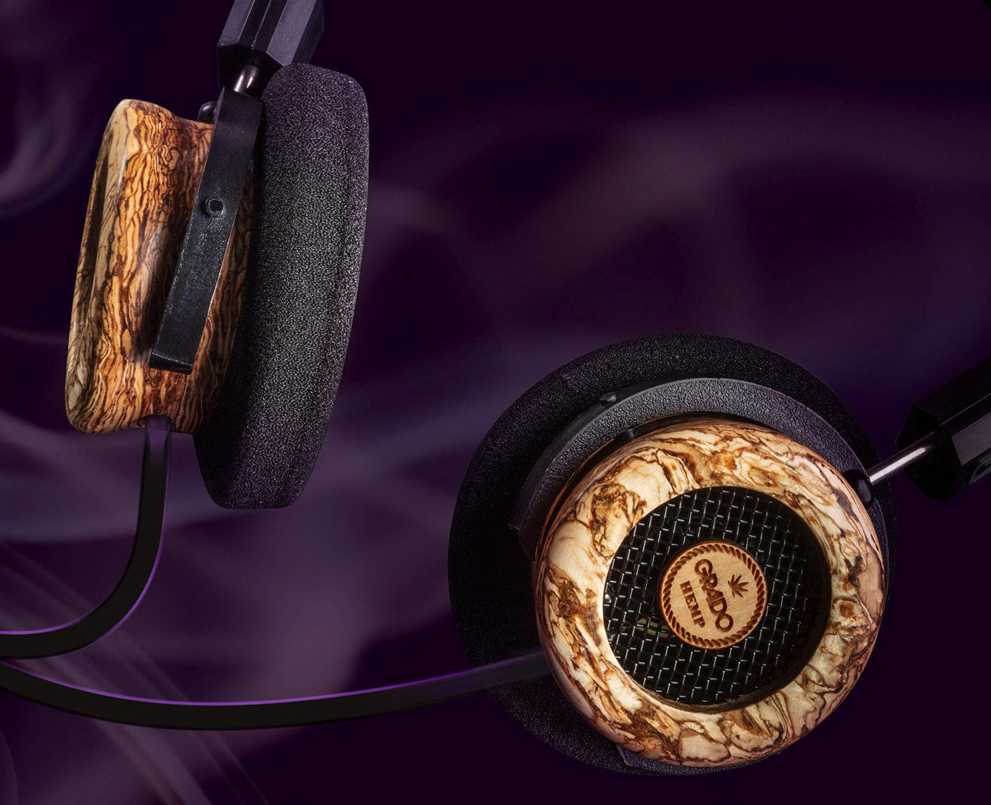 GRADO Hemp Headphones - Open-Back Wired Over-Ear Headphones - Maple & Hemp Wood Housing - 44mm Drivers - Hand-Assembled in Brooklyn for Warm…