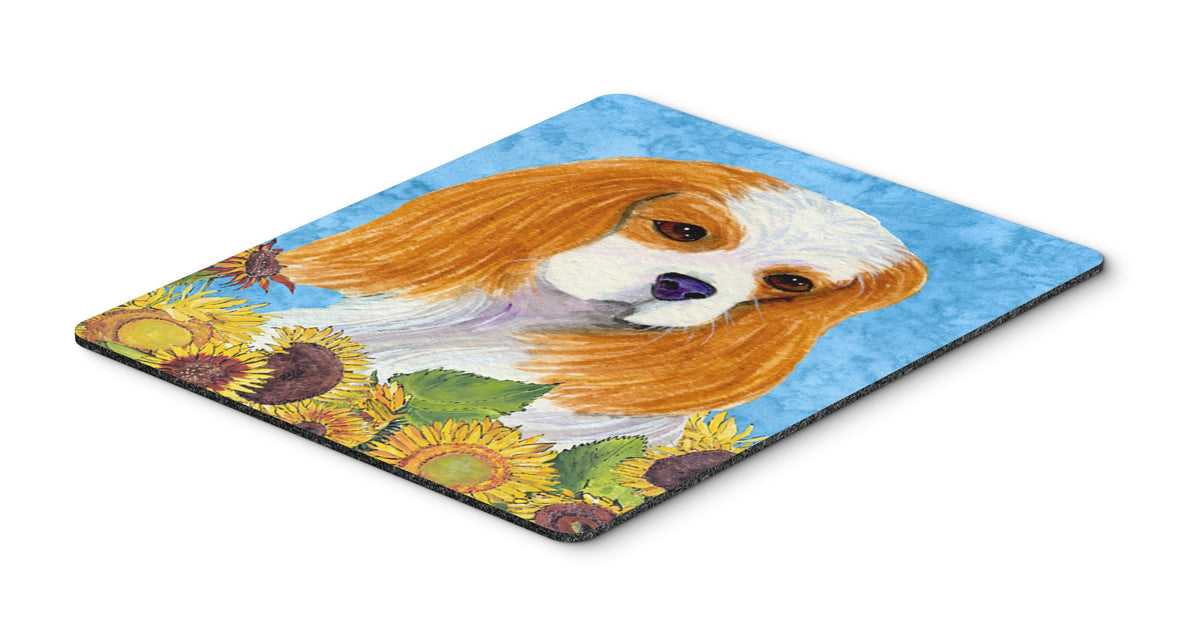 Caroline's Treasures SS4161MP "Cavalier Spaniel in Summer Flowers Mouse Pad, Hot Pad or Trivet" for Home Office Gaming Working Computers Laptop Mouse