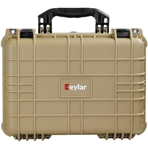 Eylar 16" Hard Camera Case, IP67 Waterproof & Shockproof for Gear, Equipment, Drones, and Tools with Customizable Foam, TSA Compliant, 16 inch 13 inch
