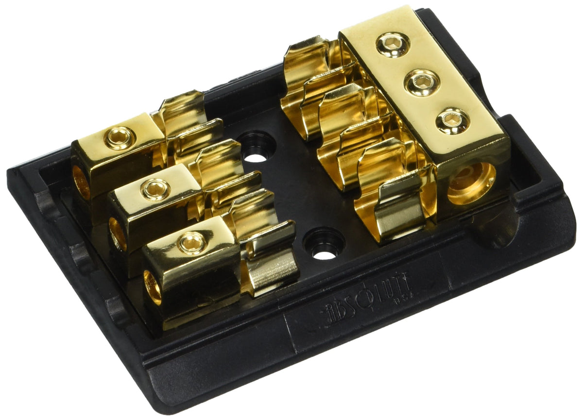 Absolute AGD23G 3 Gang Gold AGU Fuse Distribution Block