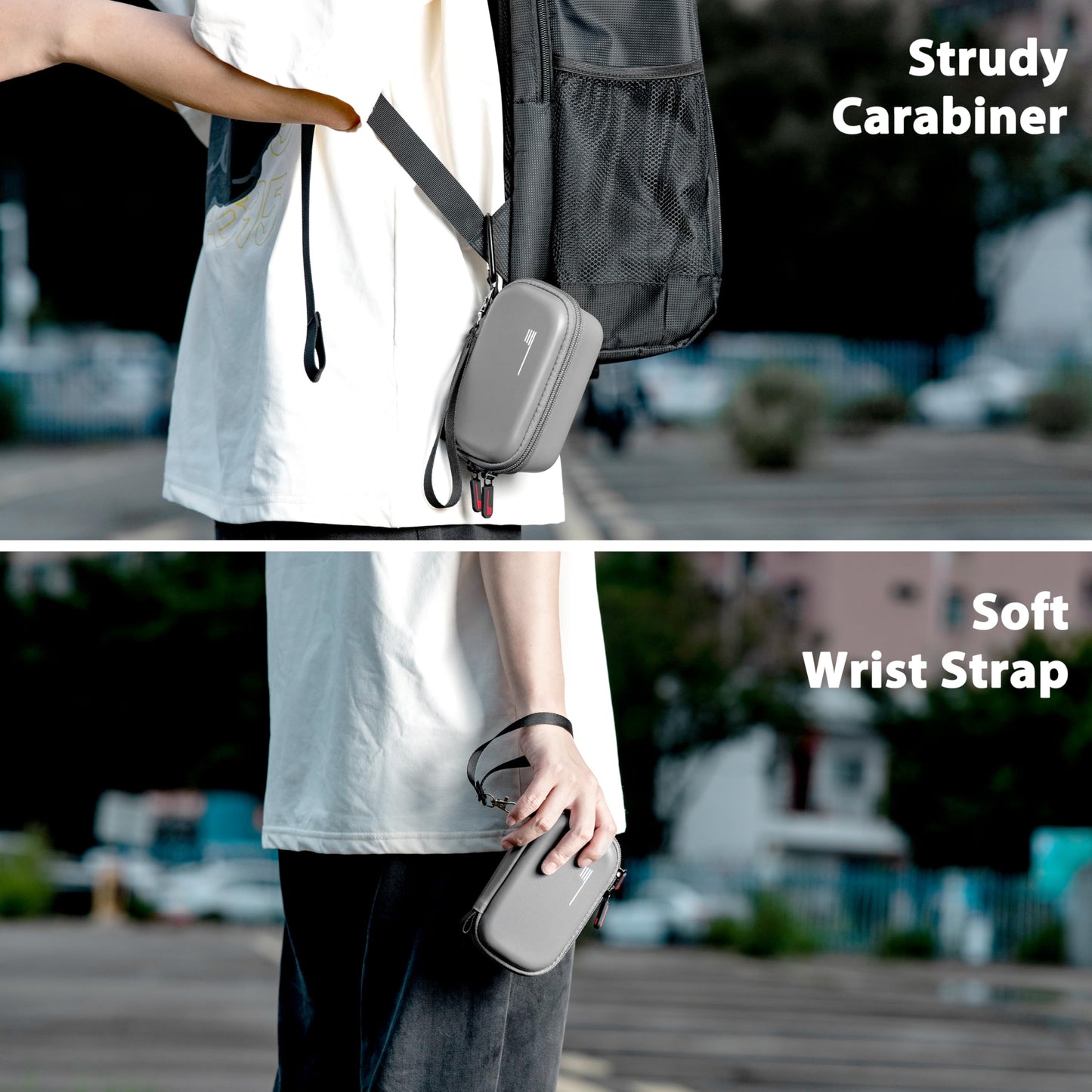 STARTRC VCR Carrying Case for Insta360 X5, Hard Shell Small Storage Case for Insta 360 X5 Accessories, Portable Travel Bag Organizer with Wrist Strap
