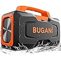 BUGANI Bluetooth Speaker, 80W Powerful Portable Wireless Speaker IPX7 Waterproof, Outdoor Loud Speakers with Handle 24H Playtime, Support Microphone