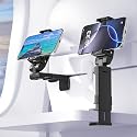 Perilogics Gen 2 Airplane Phone Holder Mount - Silent Hands-Free Travel Phone Stand, Travel Essential for Flying, 360° Adjustable Tray Table Phone