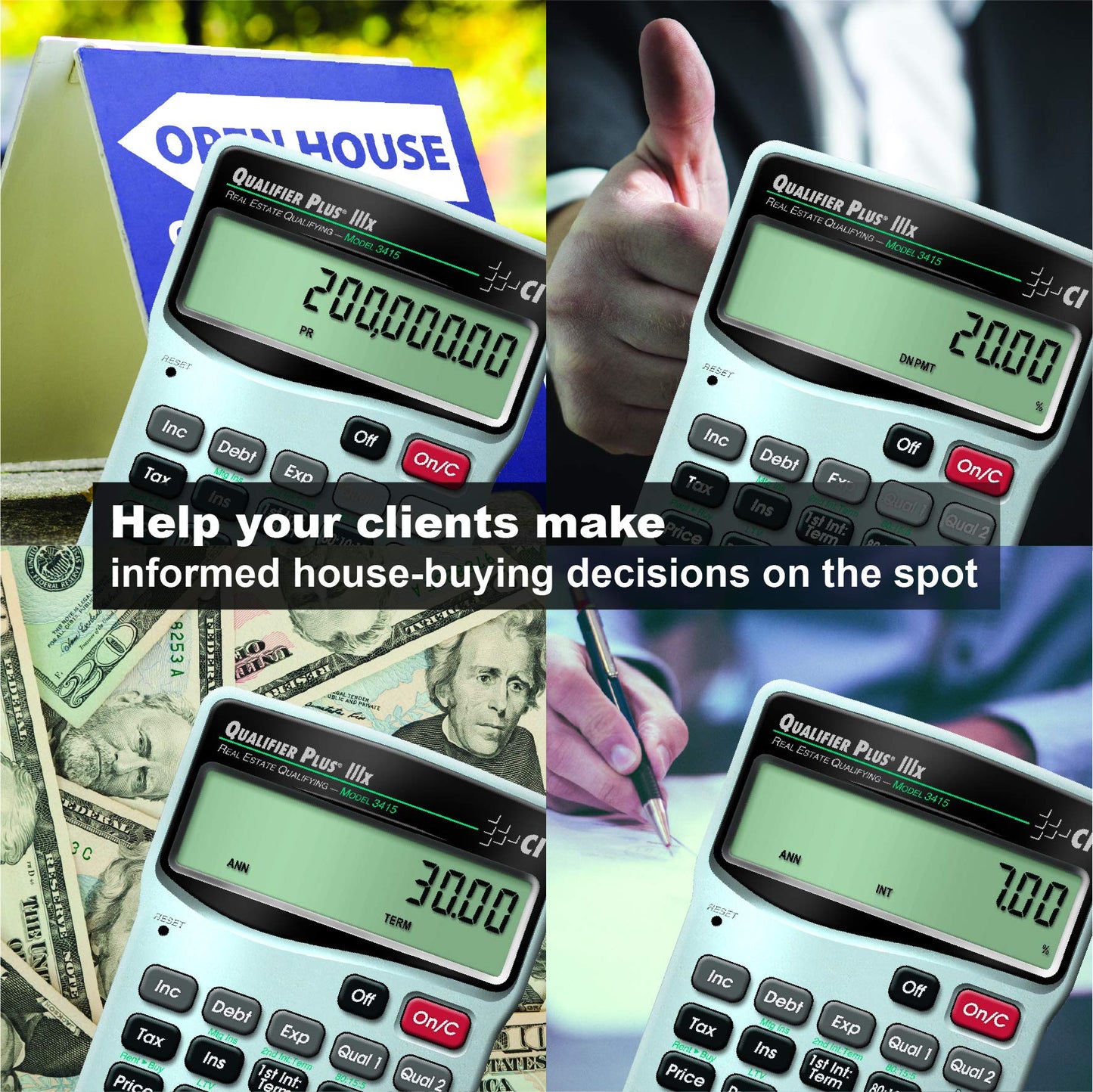 Calculated Industries 3415 Qualifier Plus IIIx Advanced Real Estate Mortgage Finance Calculator | Simple Operation | Buyer Pre-Qualifying | Solves