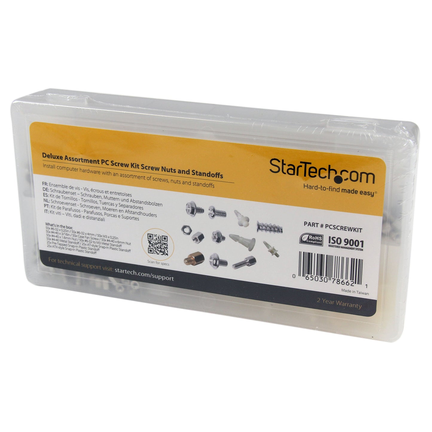 StarTech.com Deluxe Assortment PC Screw Kit - Screw Nuts and Standoffs - Screw kit, TAA (PCSCREWKIT)