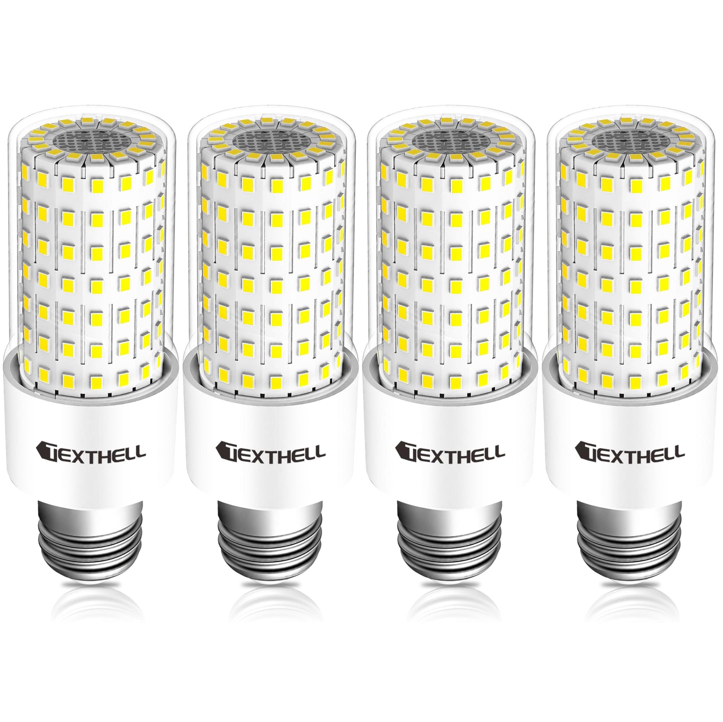TEXTHELL 4pcs LED Corn Light Bulb 4000LM 300w Equivalent Super Bright Corn Bulb 5000K Cool Daylight White 20W LED Bulb E26/E27 Medium Base for Outdoor