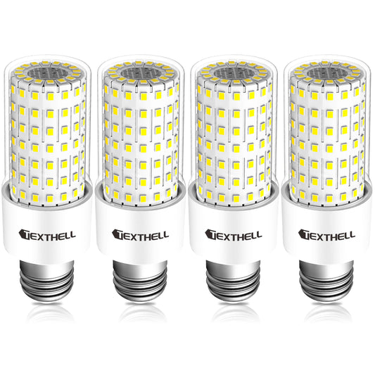 TEXTHELL 4pcs LED Corn Light Bulb 4000LM 300w Equivalent Super Bright Corn Bulb 5000K Cool Daylight White 20W LED Bulb E26/E27 Medium Base for Outdoor