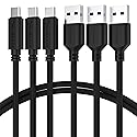 SABRENT [3-Pack 22AWG Premium 6ft USB-C to USB A 3.0 Sync and Charge Cables [Black] (CB-C3X6)