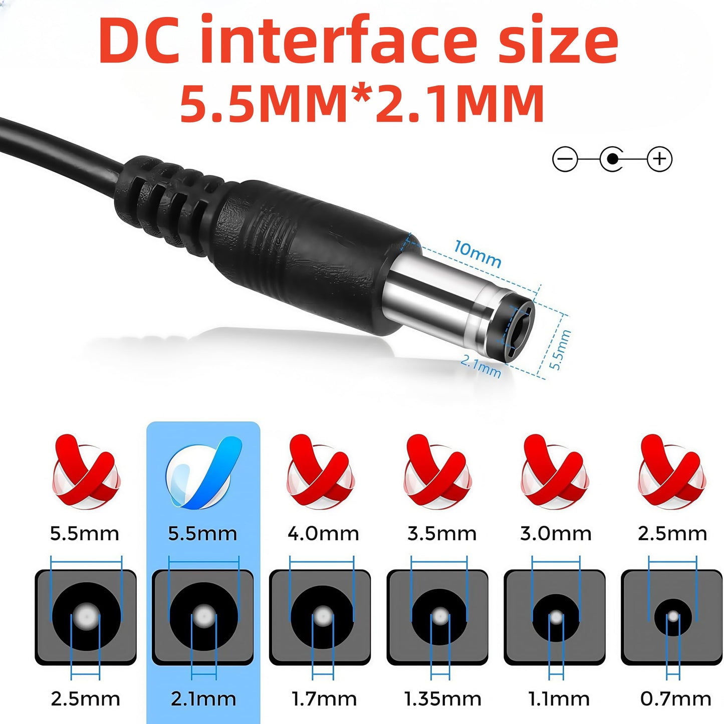 LETONDA DC 12V 1A-2A Power Supply Adapter 100-240V 50-60Hz Equipped with a 5.5mm×2.1mm DC Male Plug Supply Transformer Charger Wall Plug for DC12V…