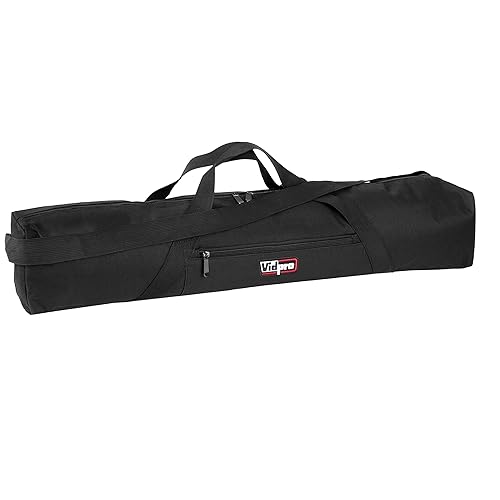 VidPro TC-45 Tripod Carrying Case - Heavy Duty Nylon Bag with Shoulder Straps and Handles - Compact Case with Full Length Zippered Closure Plus