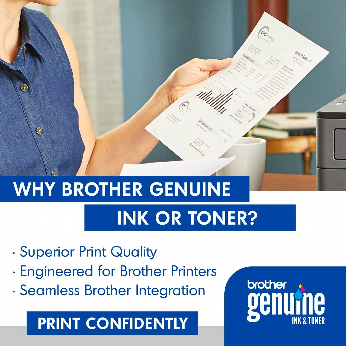 Brother Genuine Toner Cartridge, TN820, Replacement Black Toner, Page Yield Up to 3,000 Pages, Amazon Dash Replenishment Cartridge
