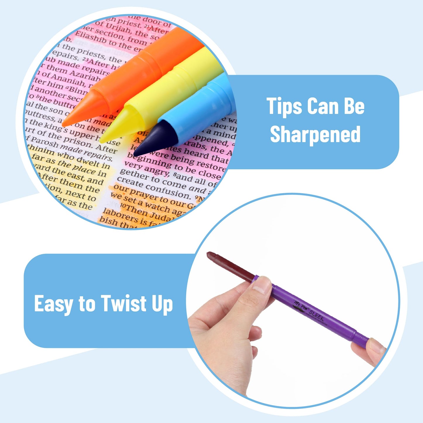 Mr. Pen- No Bleed Gel Highlighters, Vibrant Colors, 8 Pack