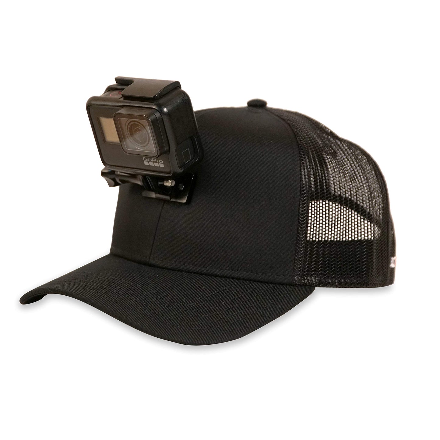 ActionHat® Black Curved Bill - Patented Floating Hat Mount Compatible for GoPro, DJI, Insta360 Action Cameras