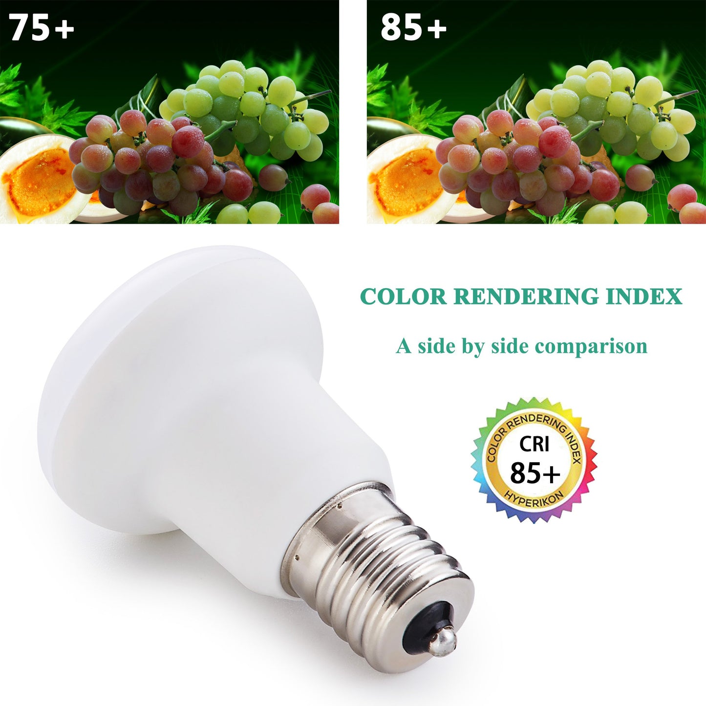 (PACK OF 4)BR14 R14 E17 LED Bulb, 3W (30W equivalent), 3000K (Warm White), CRI 85+, Wide Flood Light Bulb for Ceiling fan, 120° Beam Angle