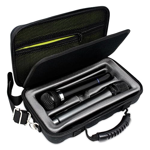 LOUDmouth Dual Wireless Microphone Case | Hard Shell Travel EVA Storage Box for Two Wireless Mics | Hardshell Carrying Case | CASE ONLY | 12.5" x 7" x