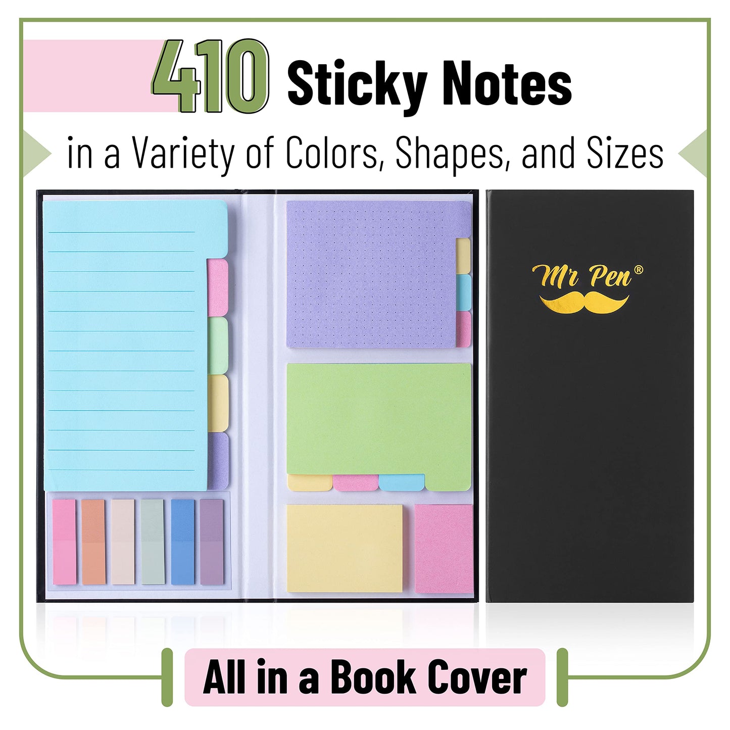 Mr. Pen- Sticky Notes Set, 410 Pack, Ruled