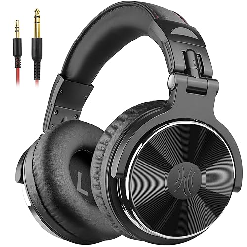 OneOdio Wired Over Ear Headphones Hi-Res Studio Monitor & Mixing DJ Stereo Headsets with 50mm Drivers and 1/4 to 3.5mm Jack for AMP Computer Recording